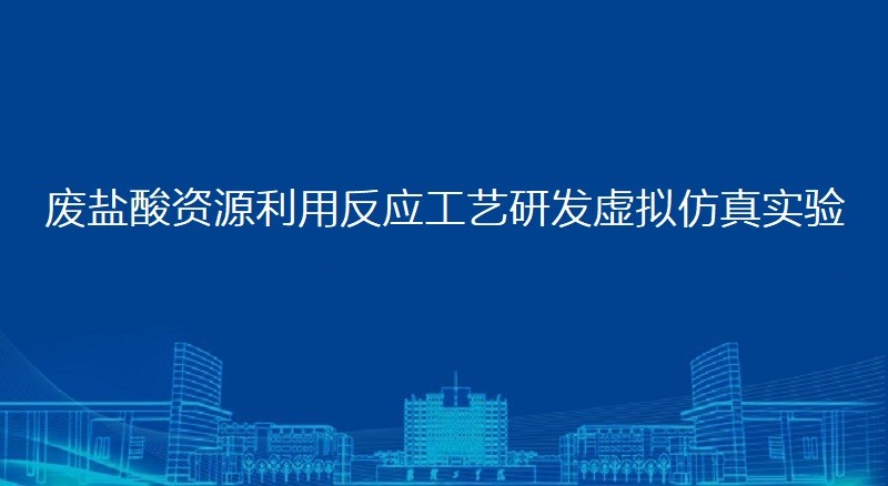 淮陰工學(xué)院 廢鹽酸資源利用反應(yīng)工藝研發(fā)虛擬仿真實驗